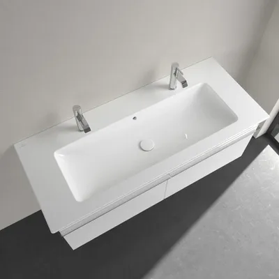 Produktbild von Villeroy & Boch Venticello Schrankwaschtisch 120 x 50 cm, mit 2 Hahnlöchern, mit Überlauf