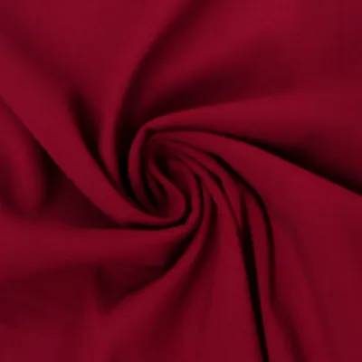 Produktbild von Viskosestoff Meterware Stretch Rosella uni dunkelrot 1,40m