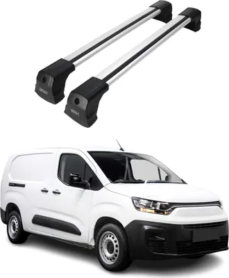 Produktbild von Dachträger Grundtäger für Fiat Doblo III 2022-2026 75kg Aluminium Silber 2 tlg