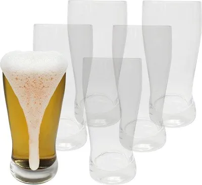 Produktbild von Klares Bierglas 330 ml, ca. 6,5 cm Ø, ca. 15 cm Höhe, ohne Füllstrich