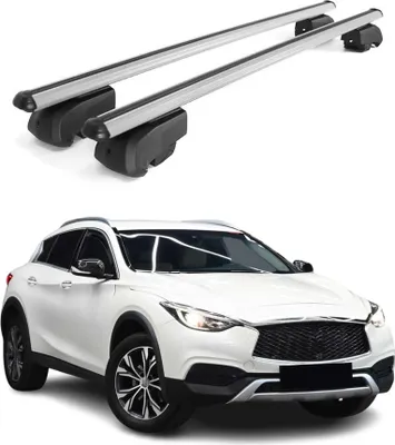 Produktbild von Dachträger Gepäckträger für Infiniti QX30 2016-2023 Querträger ABE Alu Grau