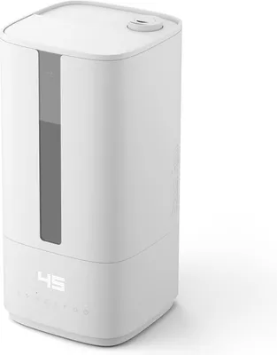 A white humidifier is shown against a white background.