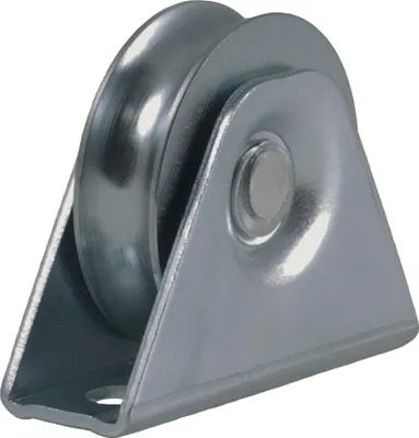 Produktbild von 60mm Rundrillenrad in fester Halterung