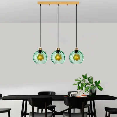 Produktbild von Opviq, Benek - 20-14355, Kronleuchter, Grün, METALLKÖRPER, 70 x 20 x  40 - 120 cm