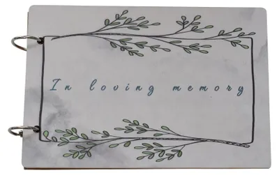 Gedenk-Scrapbook A5, 25 Seiten, mit Ringbindung, Erinnerungsalbum