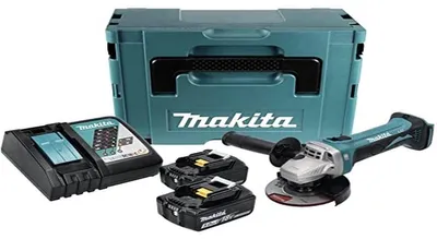 Produktbild von Makita DGA 452 RTJ Akku Winkelschleifer 18 V 115 mm + 2X Akku 5,0 Ah + Ladegerät
