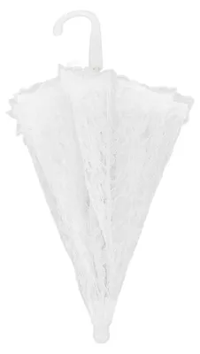 Zdjęcie produktu dla Parasol, biały, dla panny młodej, ślub, haft, taniec, dekoracja do występu scenicznego
