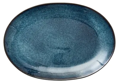 Produktbild von Bitz Gastro Platte Oval Schwarz/Dunkelblau 36x25cm