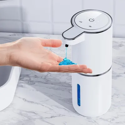 Produktbild von Seifenspender Automatisch,Wandbefestigung Berührungslos 380ml Elektrischer Seifenspender mit Sensor,USB Wiederaufladbar Schaumseifenspender.Flüssigetyp
