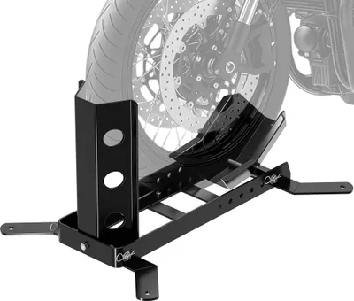 Produktbild von Wiltec Motorradständer bis 450kg Ø14-21", einstellbare Motorradwippe aus Stahl, Montageständer für Vorder- und Hinterrad