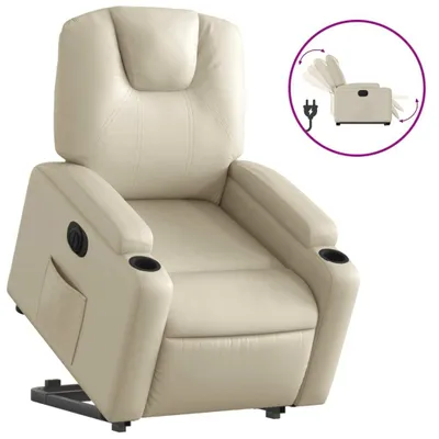 Produktbild von Relaxsessel mit Aufstehhilfe Elektrisch Creme Kunstleder