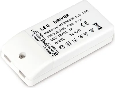 Immagine prodotto di Trasformatore LED ChiliTec CT-12E-V2, 0,5-12W 230V CA a 12V=, angolare