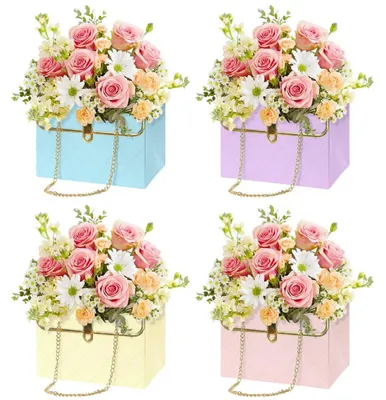 Immagine prodotto di Scatole pieghevoli per fiori con maniglia