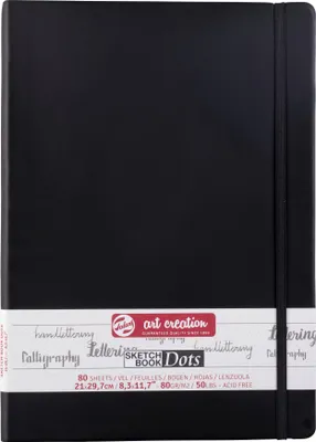 Produktbild von Talens Art Creation Skizzenbuch mit Punktraster 21 x 29,7 cm, 80 g, 80 Blätter