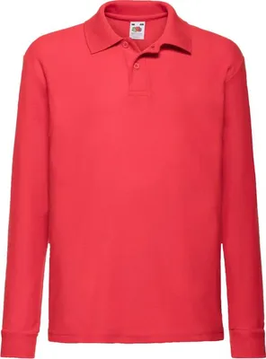 Obrázek produktu pro Dětské polo tričko, dlouhý rukáv - FOL 65/35 LS POLO/K - red - velikost 5/6