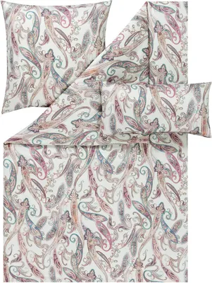 Produktbild von Estella Mako-Satin Bettwäsche 155x220 Adora grün brunt creme Paisley 7964-530