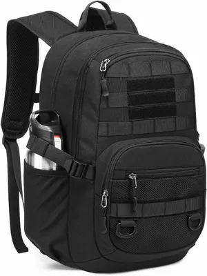 Image de Sac à dos tactique, 25 litres, dimensions : 29 x 18 x 47 cm, idéal pour les excursions d'une journée