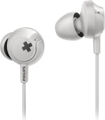 Obrázek produktu pro Philips Sluchátka s mikrofonem SHE4305WT/00, Kabel, 9 - 23000 Hz, Hudba, 12 g, Sluchátka s mikrofonem, Bílá