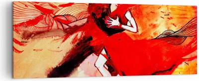 Produktbild von Bild auf Leinwand - Leinwandbild - tanzen sie - 140x50cm - Wand Bild - Wanddeko - Wandbilder - Leinwanddruck - Bilder - Kunstdruck - Wanddekoration - Leinwand bilder - Wandkunst - AB140x50-3731