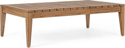Produktbild von Casa Padrino Luxus Teakholz Gartentisch Braun 120 x 70 x H. 35 cm - Wetterbeständiger Garten & Terrassen Massivholz Tisch - Moderne Teakholz Garten & Terrassen Möbel - Luxus Kollektion