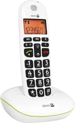 Produktbild von Doro Phone EASY 100W Strahlungsarmes Schnurlostelefon, Rufnummernanzeige, 10h Sprechzeit, 4 Tage Standby, Freisprechfunktion, DECT