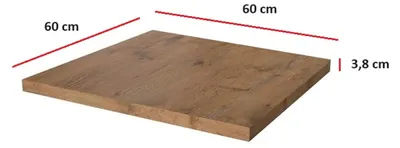 Produktbild von Arbeitsplatte 60 cm 38 mm Küchenzeile Küchenblock Eiche Lancelot Küche Vigo