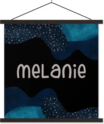 Produktbild von MuchoWow® Textilposter Melanie - Pastell - Mädchen 120x120 cm mit schwarzem Rahmen - Aufhängungsset