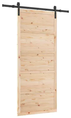 Zdjęcie produktu dla vidaXL Drzwi przesuwne naturalne 80 x 208 cm lite drewno sosnowe