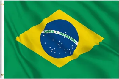 Imagen del producto de Bandeira do Brasil, poliéster, 1,5 x 0,9 m, para eventos