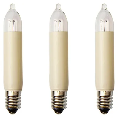 Productafbeelding van Reservelampen voor kaarsbogen, 3 stuks 16V 3W E10/22Lumen
