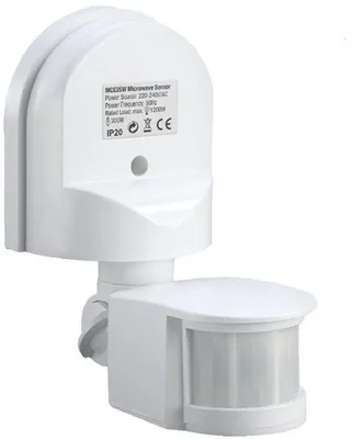 Zdjęcie produktu dla MCE25 - Czujnik ruchu na podczerwień, czujnik ruchu i zmierzchu | Kąt detekcji: 180° | Zasięg detekcji: 5-12 m | Czujnik do montażu na zewnątrz, wewnątrz, na suficie lub ścianie (biały)