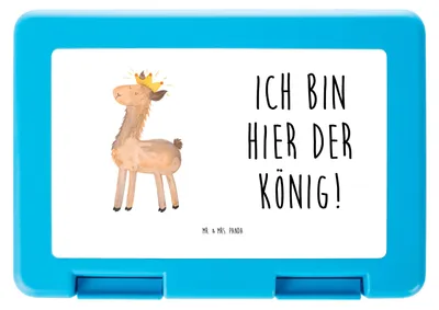 Produktbild von Mr. & Mrs. Panda Snackbox Lama König - Weiß - Geschenk, Frischhaltedose, Mama, Lamas, Essensbehälter, Vorratsdose, Bentobox, Abitur, Bento Box, Papa