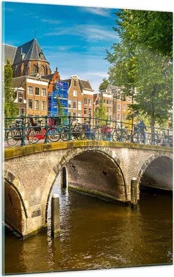 Produktbild von Bilder auf glas - Einteilig - amsterdam Bögen Architektur Gebäude - 50x70cm - Glasbilder - Wandbilder - Bilder - Wanddekoration aus Glas - Glas Bilder - Wandbild auf Glas - GPA50x70-3173