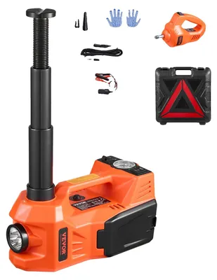 Obrázok produktu pre VEVOR elektrický nastaviteľný prenosný nožnicový zdvihák (5 t) so zabudovaným čerpadlom, súprava na výmenu pneumatík s rázovým kľúčom a LED svetelným zdvihákom pre sedan SUV nákladné vozidlo