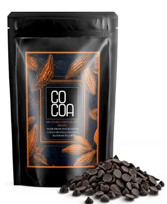 DROPSY Z CIEMNEJ CZEKOLADY 88 % BIO 200 g - COCOA