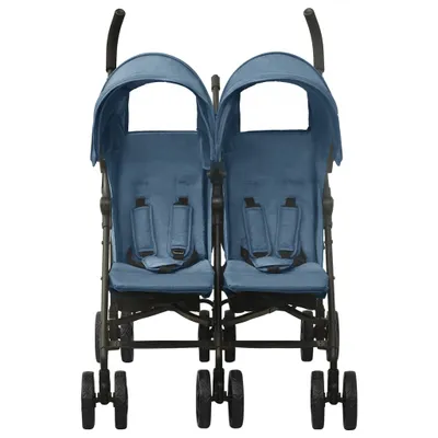 Immagine prodotto di vidaXL Passeggino Sibling blu navy acciaio