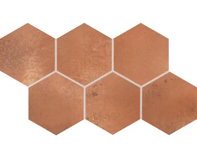 Obrázok produktu pre Dlažba imitácia betónu Strada červeno-hnedá 37x21 cm