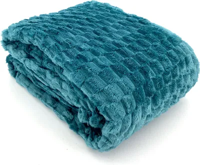 Produktbild von Heimtexland ® super flauschige Flanell Kuscheldecke XL 150x200 Wohndecke  Sofadecke Typ905 Jade
