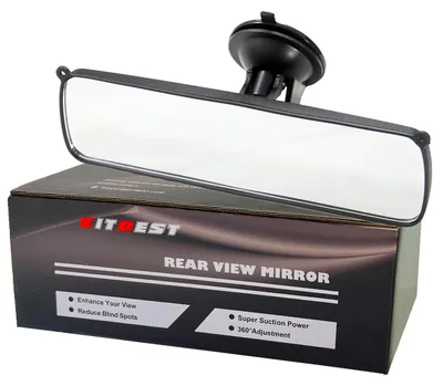 Imagen del producto de Espejo retrovisor interior ajustable, con ventosa, universal, de color , para mayor seguridad