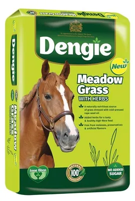Immagine prodotto di Fieno di prato Dengie Meadow con erbe aromatiche, mangime per cavalli - 15 kg (Optifeed)