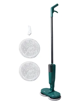 Obrázek produktu pro Elektrický mop, akumulátorový, lehký, bezdrátový, s rozprašovačem vody, vhodný pro dřevěné, dlaždicové a mramorové podlahy, zelený