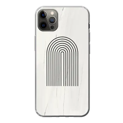 Produktbild von MuchoWow® Handyhülle Schutzhülle Hülle für iPhone 13 Pro Max Farbe - Regenbogen - Schwarz - Weiß Silikon Softcase Handy Hülle - Mobiltelefon