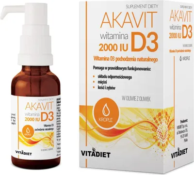 Produktbild von VITADIET Akavit Vitamin D3 2000 Tropfen IMMUNITÄT 29,4 ml