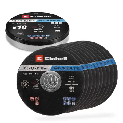 Produktbild von Einhell 10-tlg. Dünntrennscheiben, Inox, Ø 115 x 1 mm