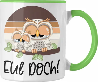 Produktbild von Trendation - Eul Doch Eulen Tasse (Grün)