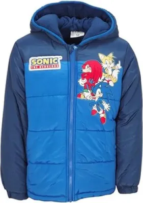 Produktbild von Sonic The Hedgehog Kinder Winterjacke Jungen Jacke mit Kapuze – Blau / 98