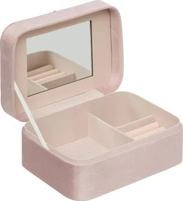 Produktbild von ATMOSPHERA | Schmuckschatulle - Schmuckkästchen - rosa - 21,5 x 15,5 x 9,5 cm - Schmuckbox
