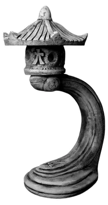 Produktbild von Japanische Steinlaterne aus Steinguss, Grau, H. 65 cm, 22 kg, Frostsicher für den Außenbereich