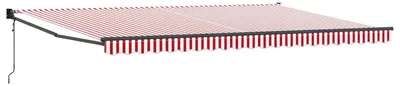 Obrázek produktu pro Markýza Červená a Bílá 500 x 300 x 165 cm Polyester a kov