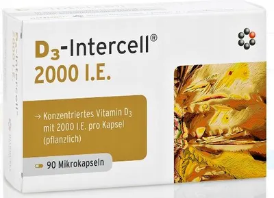 Produktbild von Dr. Enzmann D3-Intercell Vitamin D3 2000 IE Kapseln 90 Stk. Intercell Pharma